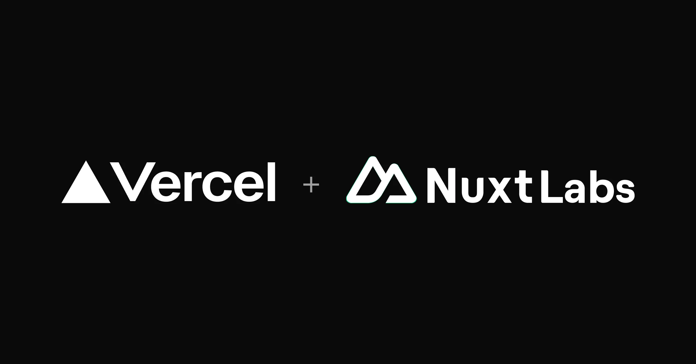 Logos "Vercel" et "NuxtLabs" côte à côte sur fond noir