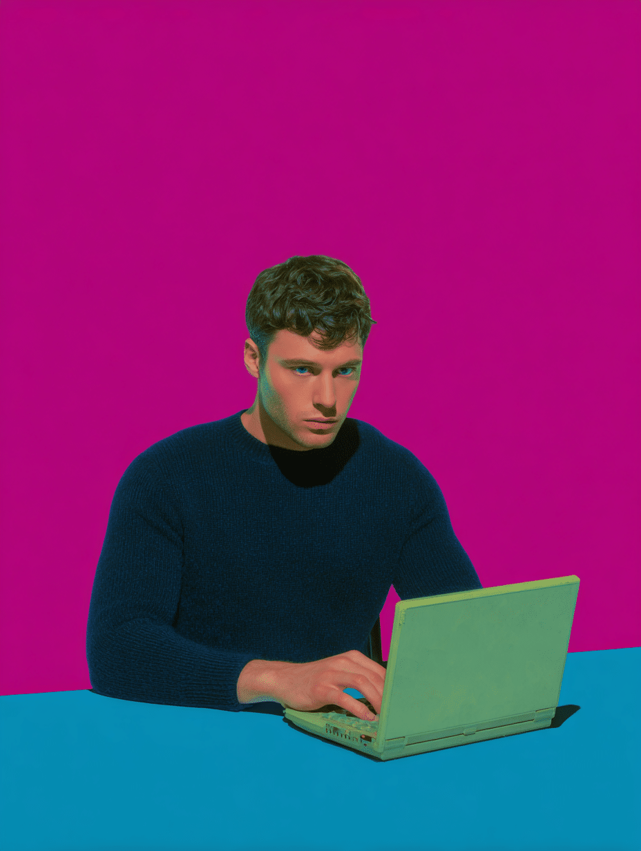 Portrait éditorial stylisé illustrant la phase 2 "Développement" de la méthodologie Mink