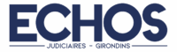 Logo texte "Echos Judiciaires Girondins", en couleur
