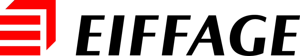 Logo texte "Eiffage", en couleur