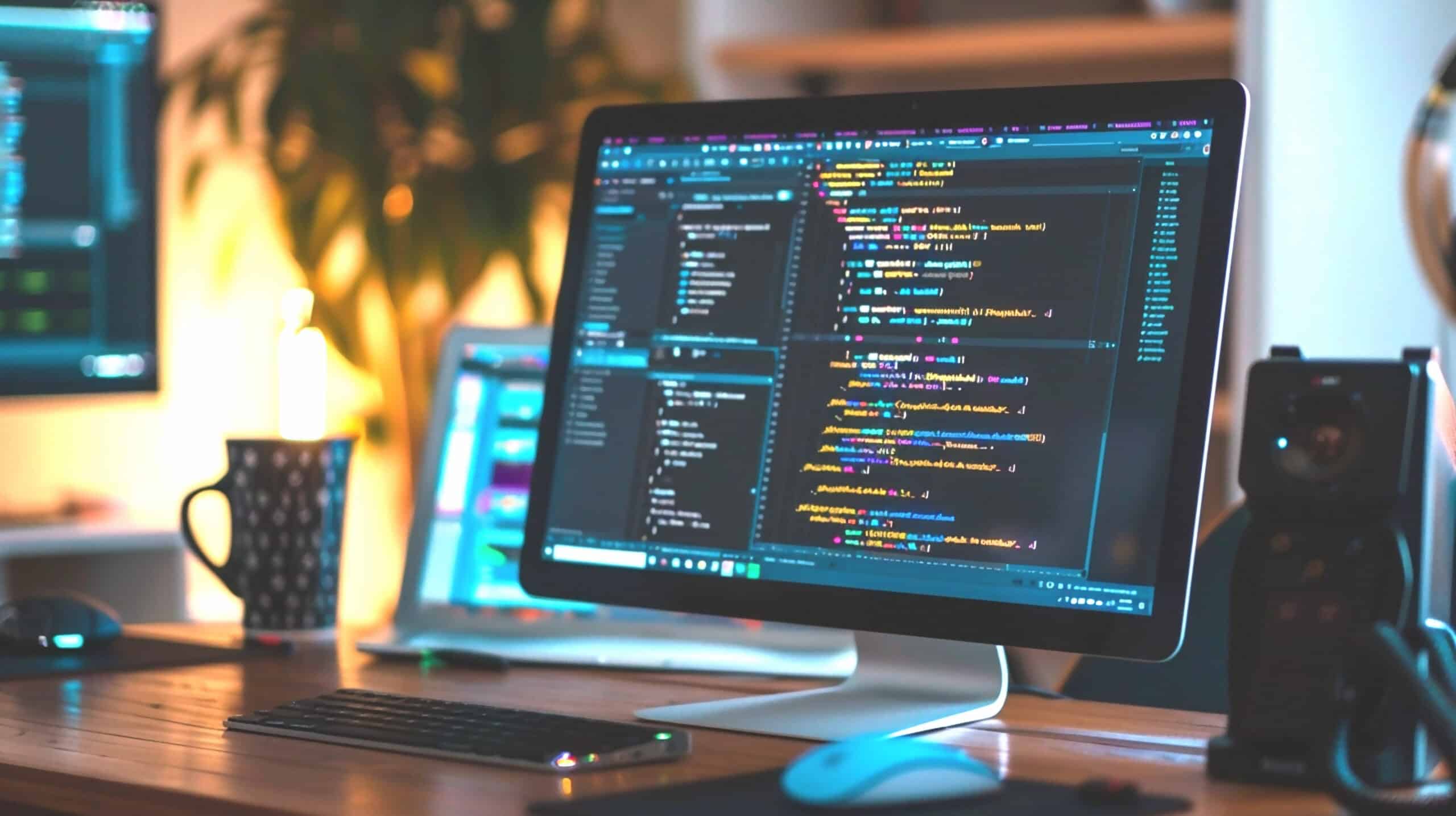 Poste de développement affichant du code, illustration de la sécurité des API selon les recommandations OWASP