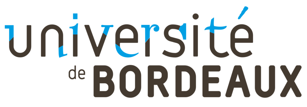 Logo texte "Université de Bordeaux", en couleur