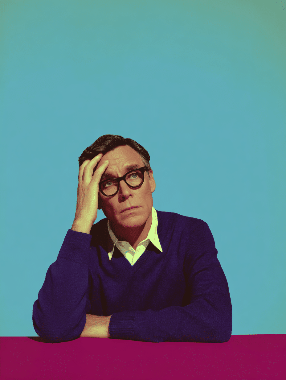 Portrait éditorial inquiet, illustration du risque de dépendance à une compétence unique, infogérance serveur Mink