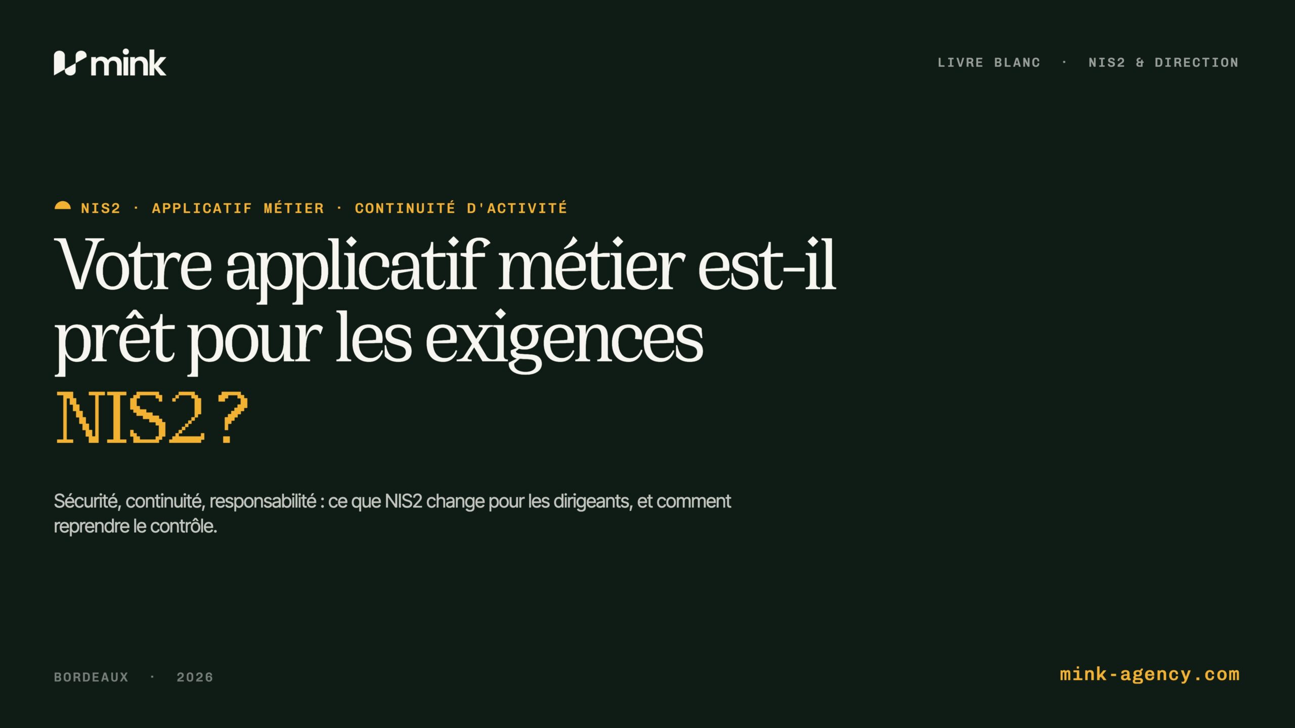 Visuel de présentation du livre blanc sur NIS2.
